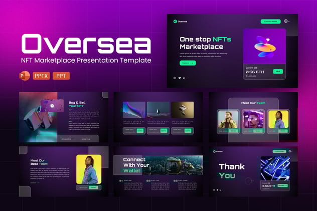海外NFT市场Powerpoint模板 - 顶尖PPT