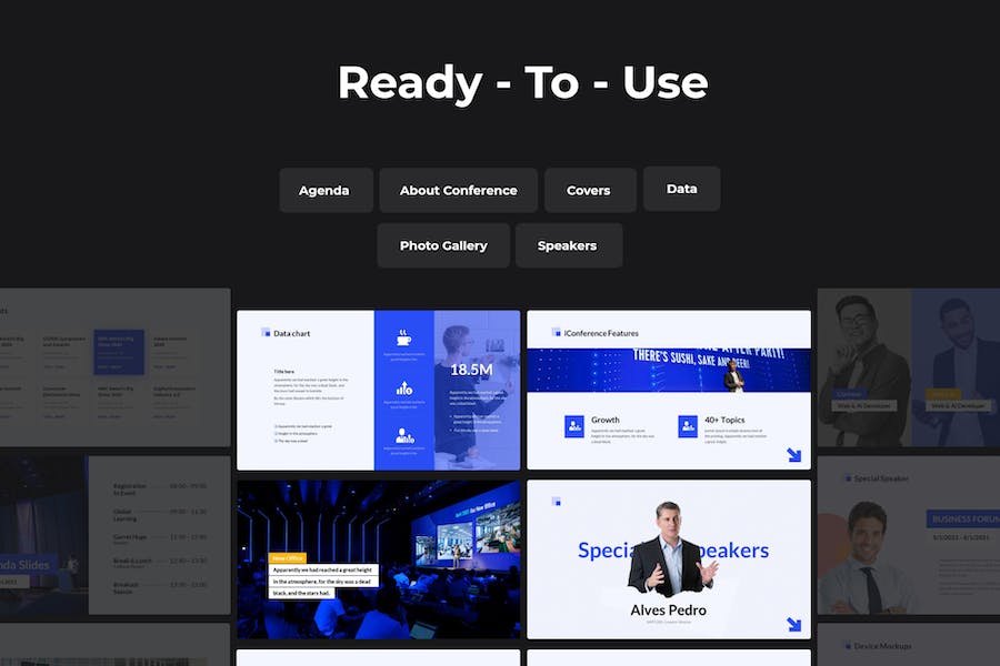 商务展会发布会项目会议keynote模板 - 顶尖PPT