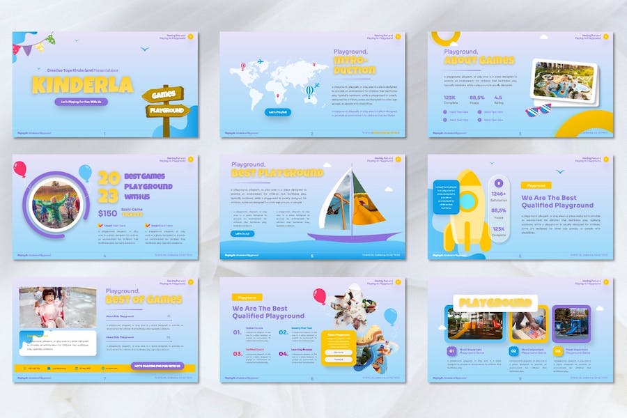 儿童玩具讲述展示教育方案PPT模板 - 顶尖PPT