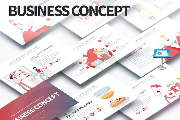 业务概念插画图形keynote模板 - 顶尖PPT