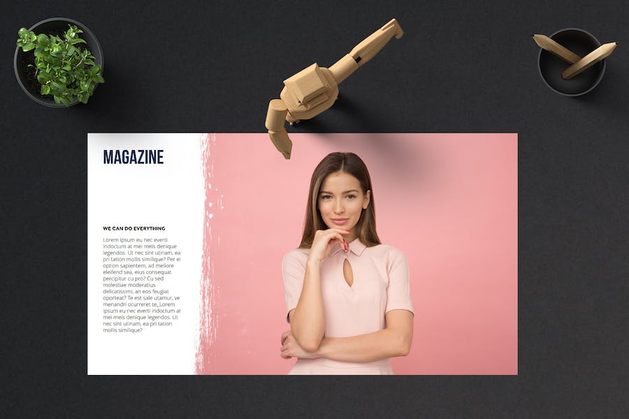 时尚杂志风格内容展示Keynote模板 - 顶尖PPT