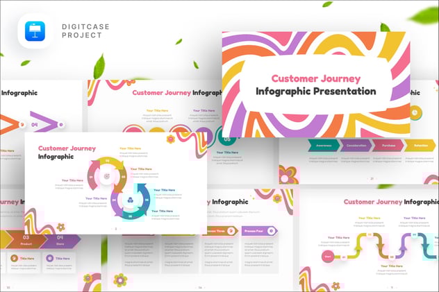客户旅程信息图形keynote模板 - 顶尖PPT
