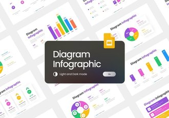彩色可视化数据图形PPT模板 - 顶尖PPT