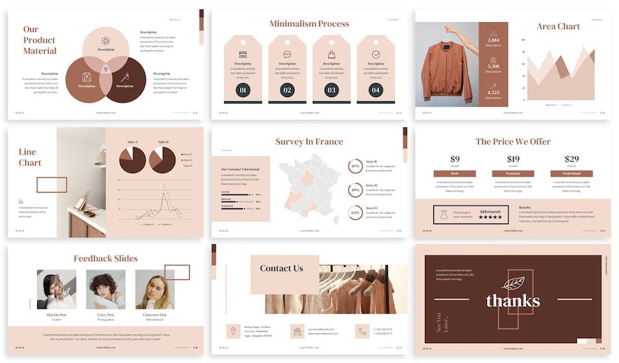 精美时尚杂志风摄影展女性产品展示多用途PPT模板 - 顶尖PPT