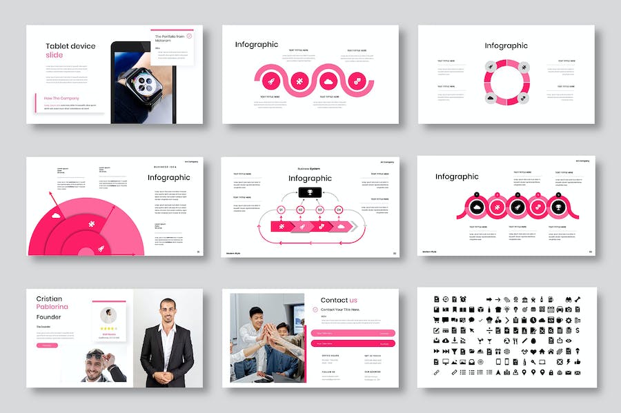 欧式风格业务合作产品展示keynote模板 - 顶尖PPT