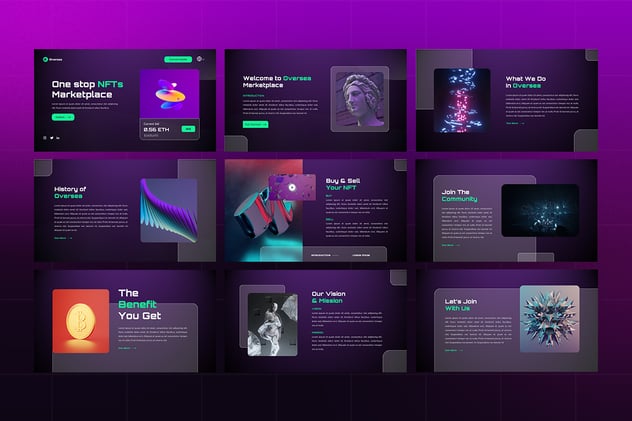 海外NFT市场Powerpoint模板 - 顶尖PPT