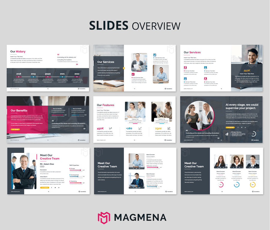 公司作品集展示PPT模板 - 顶尖PPT