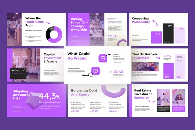 金融投资机构资本投资分析PPT模板 - 顶尖PPT