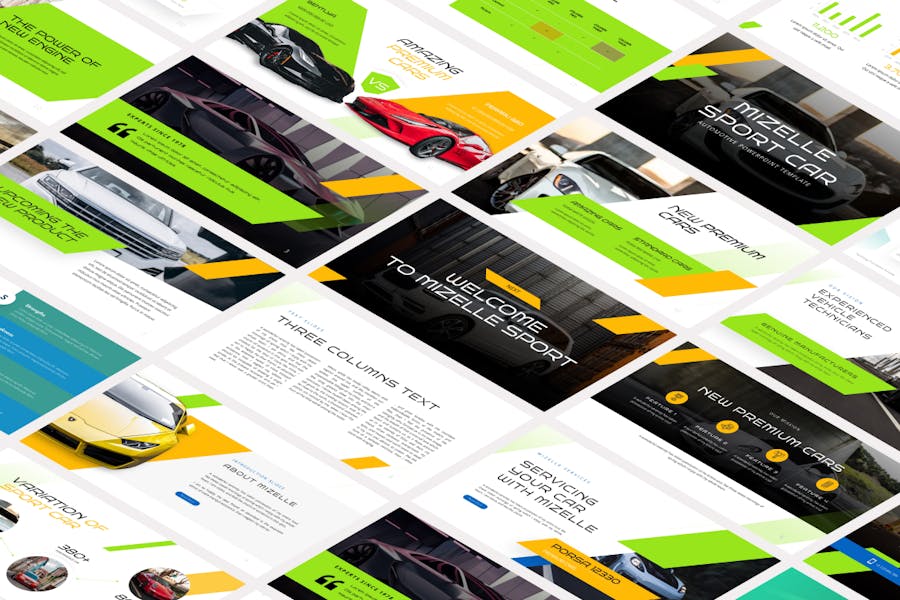 跑车汽车展示PPT模板 - 顶尖PPT