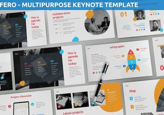 创意多用途设计应用展示Keynote模板 - 顶尖PPT