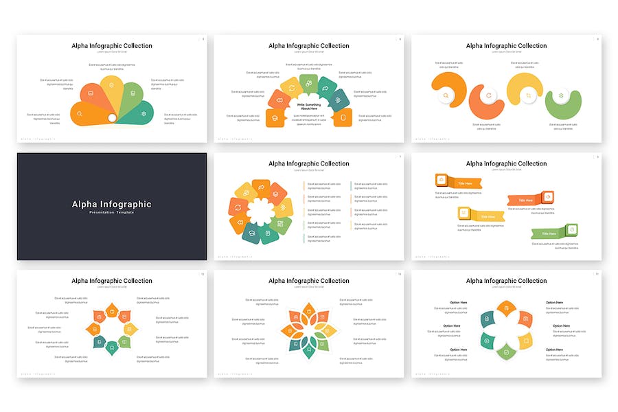 彩色步骤层次图形keynote模板 - 顶尖PPT