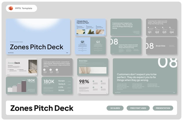 区域投球甲板PowerPoint模板 - 顶尖PPT