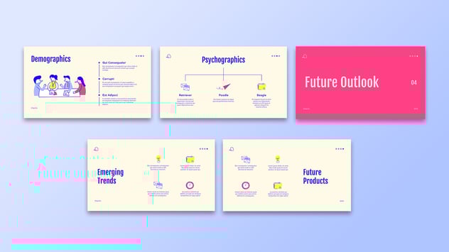 充满活力的涂鸦创意业务PPT模板 - 顶尖PPT