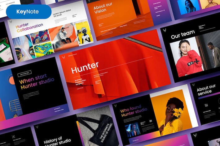 创意品牌营销商务推广展示Keynote模板 - 顶尖PPT