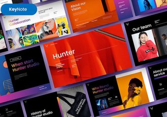 创意品牌营销商务推广展示Keynote模板 - 顶尖PPT