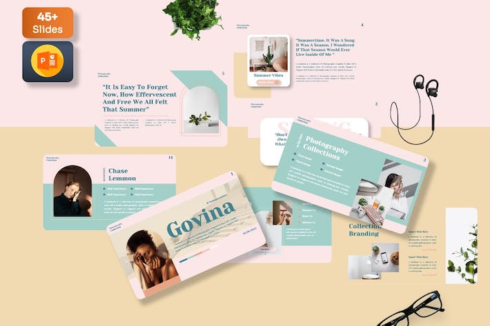 摄影作品展示投资组合PPT模板 - 顶尖PPT