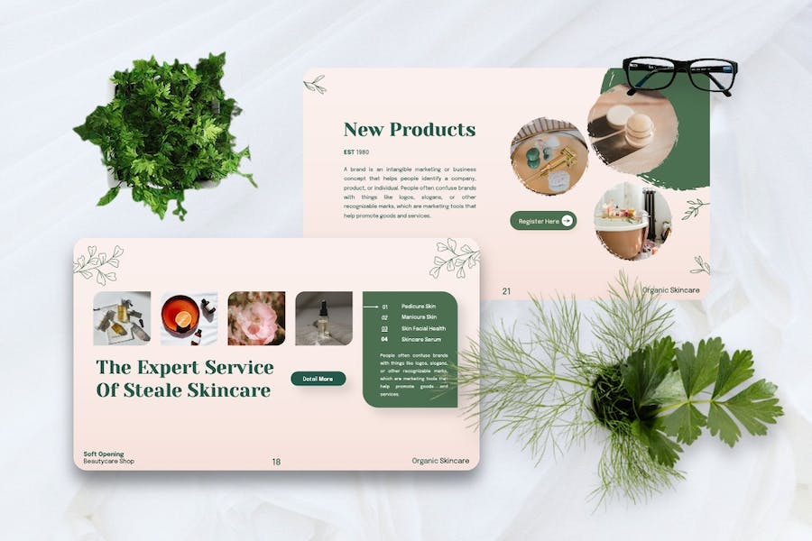 护肤品品牌推广营销方案Keynote模板 - 顶尖PPT