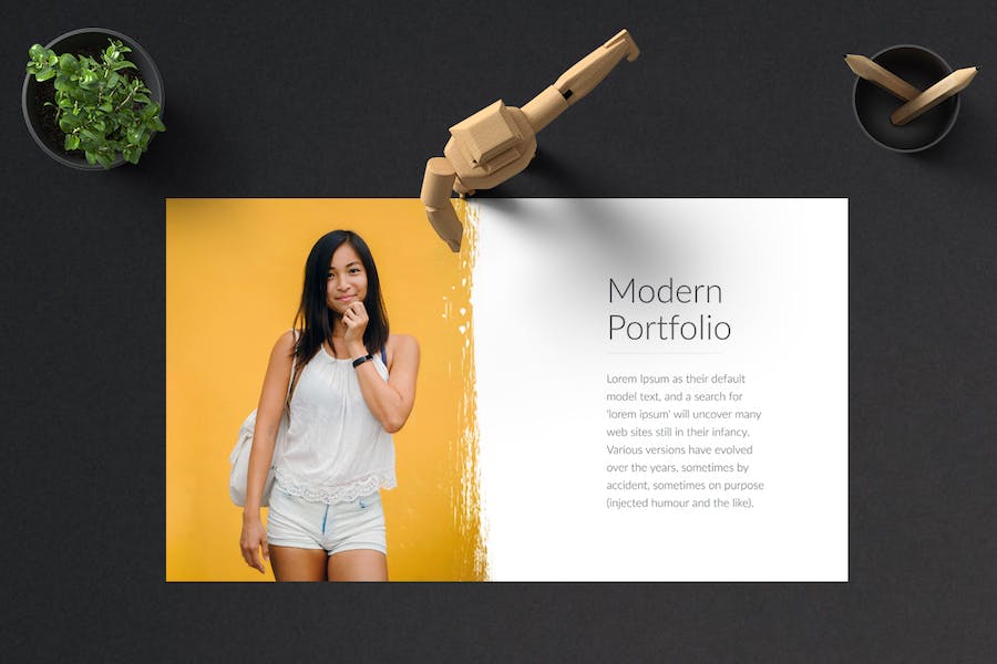 时尚杂志风格内容展示Keynote模板 - 顶尖PPT