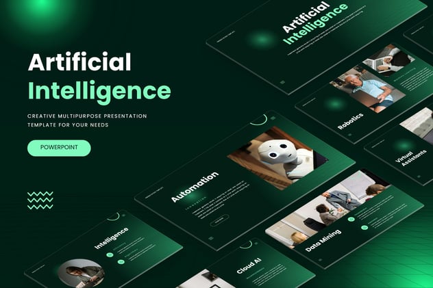 人工智能AI主题PPT模板 - 顶尖PPT