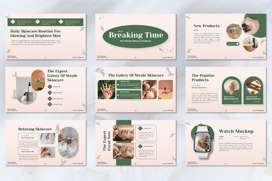 护肤品品牌推广营销方案Keynote模板 - 顶尖PPT