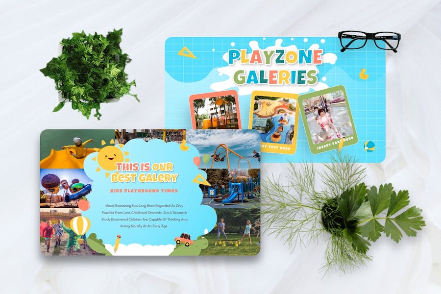 儿童游乐区娱乐场所介绍PPT模板 - 顶尖PPT