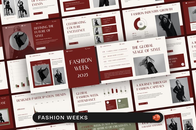 服装品牌发布会秋冬新品展示PPT模板 - 顶尖PPT