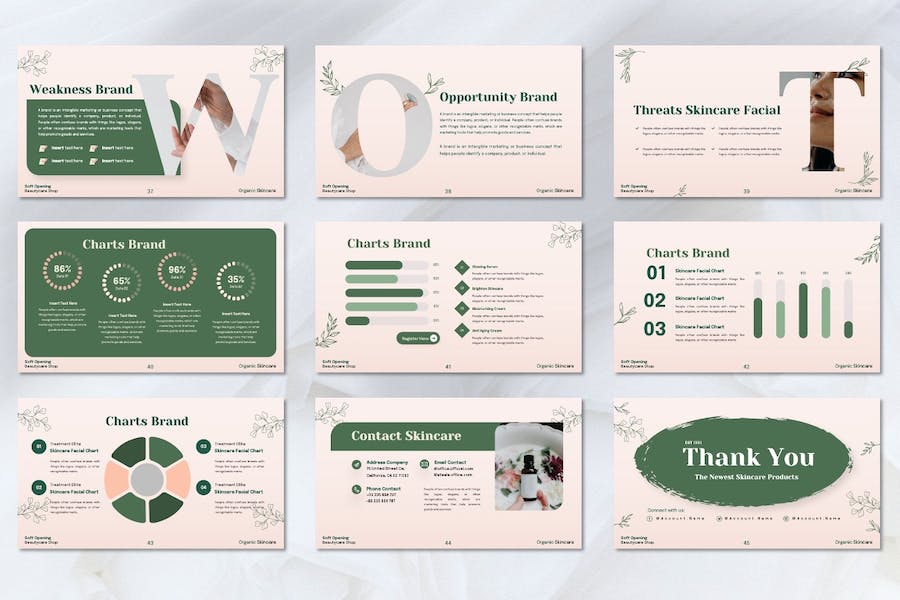 护肤品品牌推广营销方案Keynote模板 - 顶尖PPT
