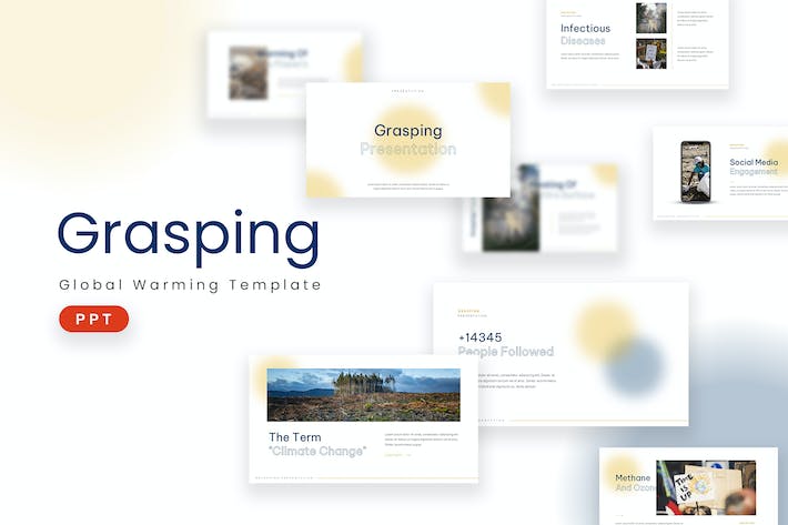 创意抓取主题展示PPT模板 - 顶尖PPT