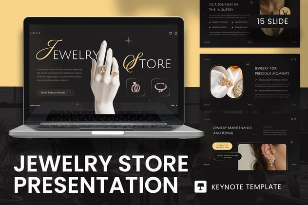 珠宝店宣传展示Keynote模板 - 顶尖PPT