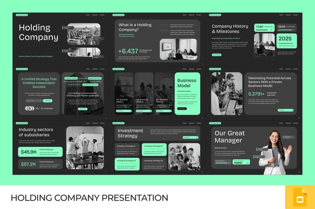 控股公司介绍PPT模板 - 顶尖PPT
