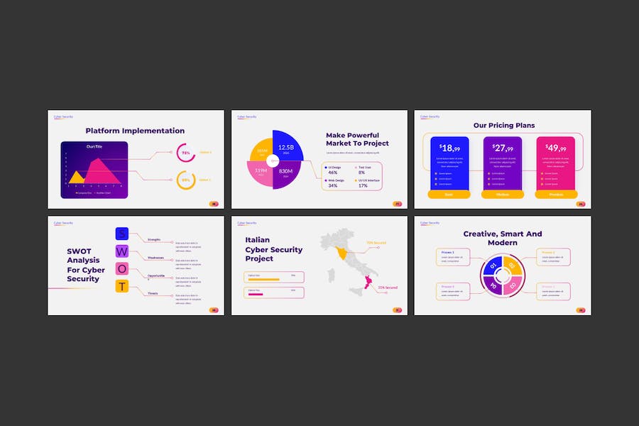 网络科技安全互联网公司介绍展示PPT模板 - 顶尖PPT