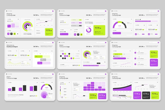 KPI业绩指标监测系统Keynote模板 - 顶尖PPT