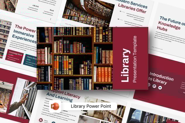 图书馆文库展示宣传PPT模板 - 顶尖PPT