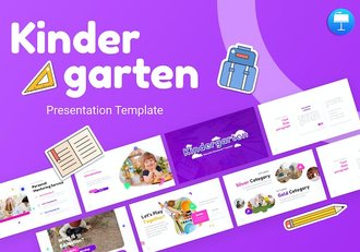 卡通幼儿园教育教学国外keynote模板 - 顶尖PPT