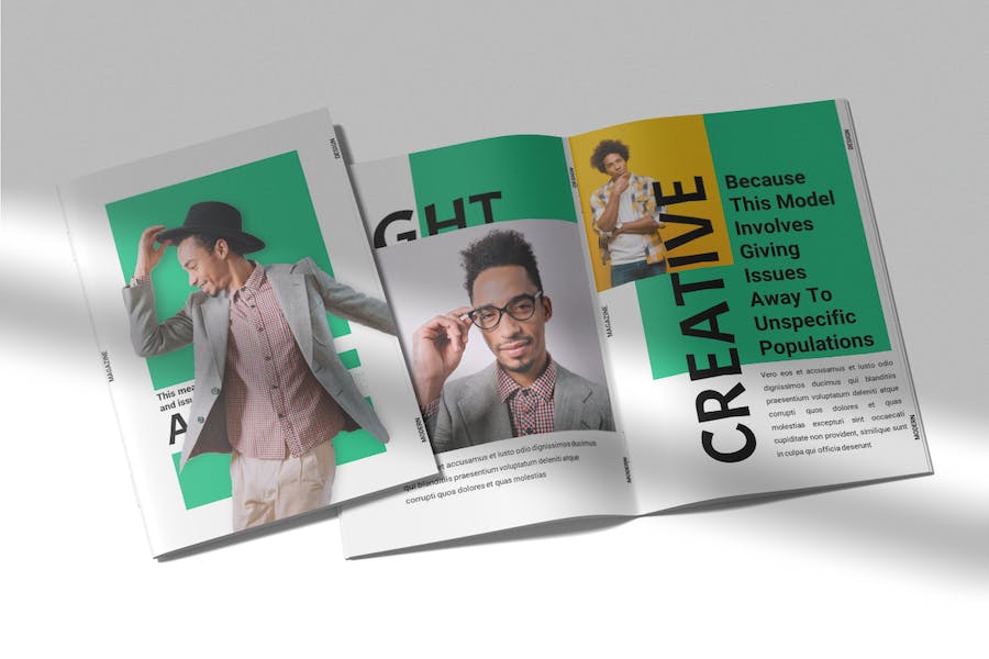 时尚杂志模特展示PPT模板 - 顶尖PPT