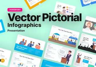 矢量商业科技概念场景人物插画PPT模板 - 顶尖PPT