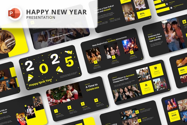 新年快乐派对狂欢PPT模板 - 顶尖PPT