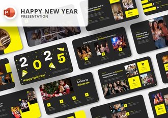 新年快乐派对狂欢PPT模板 - 顶尖PPT