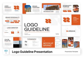 简洁标志品牌指南Keynote主题演示 - 顶尖PPT