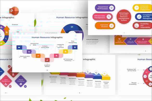 人力资源管理信息图形PPT模板 - 顶尖PPT