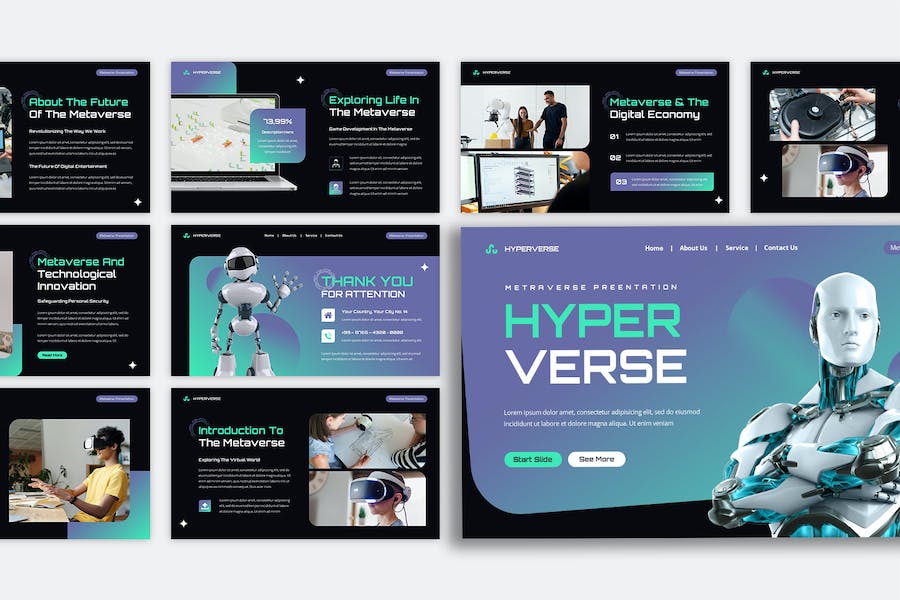 元宇宙科技未来发展趋势Keynote模板 - 顶尖PPT