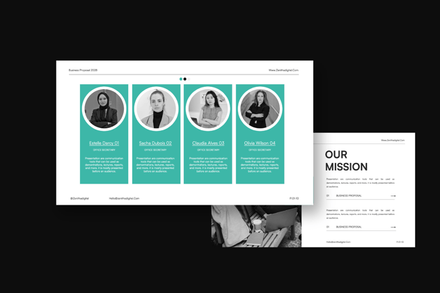 简约商业提案PPT模板 - 顶尖PPT