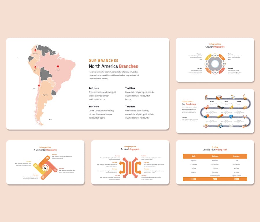 物流运输主题创意展示PPT模板 - 顶尖PPT