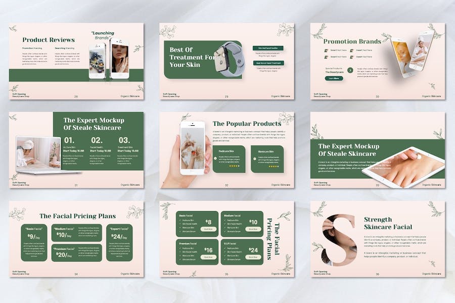 护肤品品牌推广营销方案Keynote模板 - 顶尖PPT