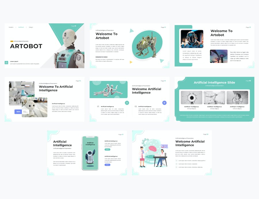 人工智能展示讲述技术应用知识传播Keynote模板 - 顶尖PPT