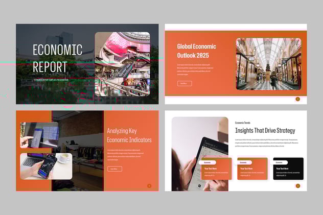 经济报道财务分析汇报PPT模板 - 顶尖PPT