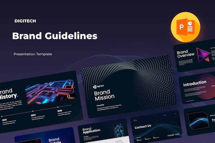 品牌指南演示PPT模板 - 顶尖PPT