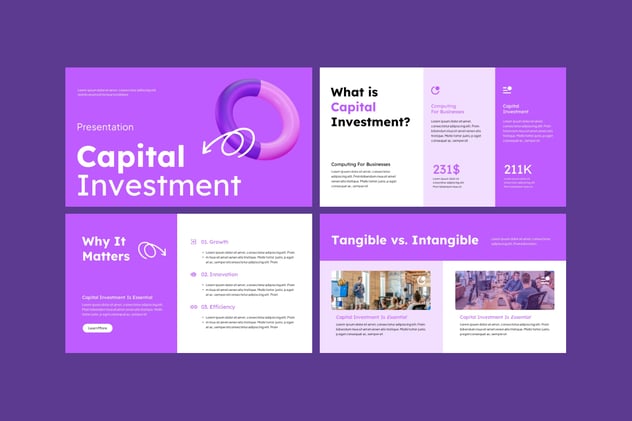 金融投资机构资本投资分析PPT模板 - 顶尖PPT