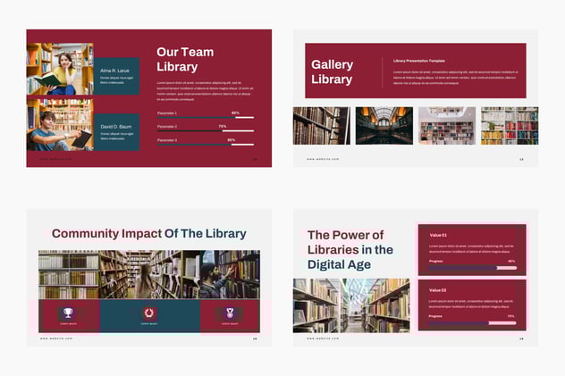 图书馆文库展示宣传PPT模板 - 顶尖PPT