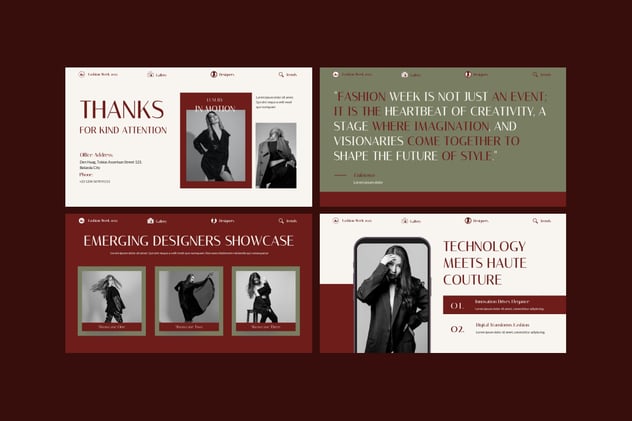 服装品牌发布会秋冬新品展示PPT模板 - 顶尖PPT